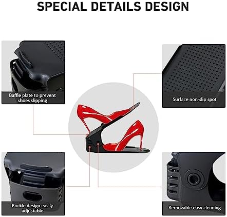 NVGSN Shoe Slot Organizer for Closet 20 Pack,Storage Space Saver 50%, Black - Image 5