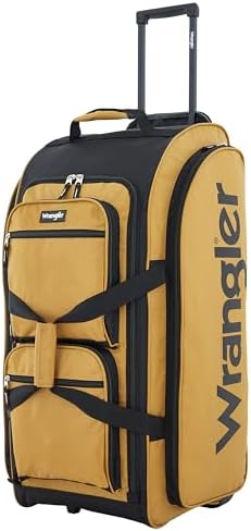 Wrangler Wesley Rolling Duffel Bag, Ambergold, Large 30-Inch by Wrangler%C2%AE