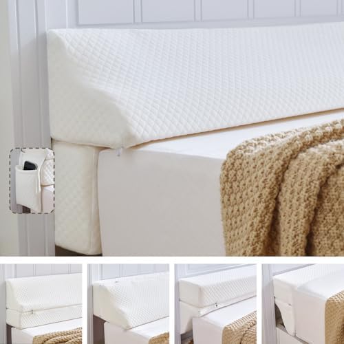 Bed Wedge Gap Filler Twin Size, Wedge Pillow for Headboard Gap, 39×10×6 in by Couzssyhi