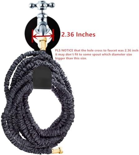 Garden Hose Hanger - Heavy Duty Metal Holder for 50ft/25ft Expandable Hose, Supports 110lbs - Portable Garage Storage - Image 4