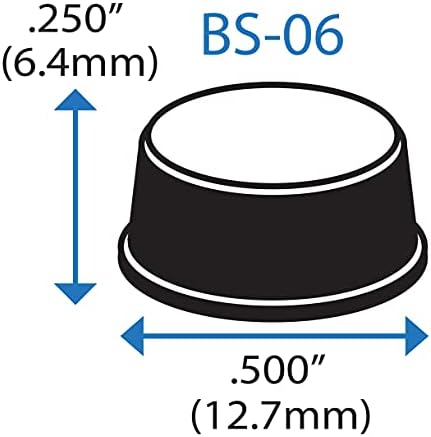 Bumper Specialties Self Adhesive Bumper Feet 0.500" x 0.250" (12.7mm x 6.4mm) Clear Cylindrical Polyurethane Pads for Industrial Surface Protection, 5,000 Pieces per Box, BS06 - Image 2