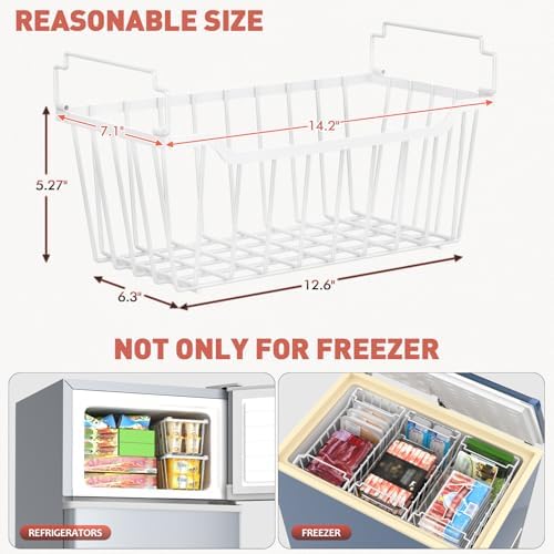 Goovilla Freezer Organizer Bins for 5-7 Cu.FT Chest Freezer,8 Pack White - Image 6