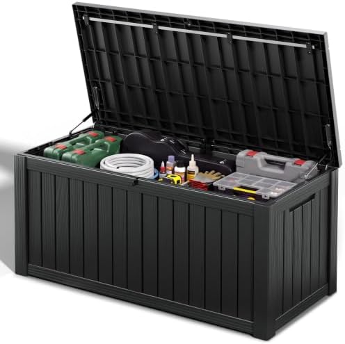 Outdoor Storage Box Waterproof, 155 Gallon Deck Box For Patio Storage by WTFGO