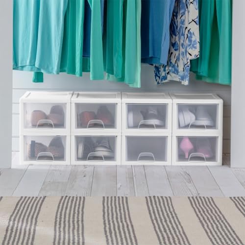 Sterilite Stacking Drawer Storage Organizer for Clothes, 6 Quart, 18-Pack - Image 2