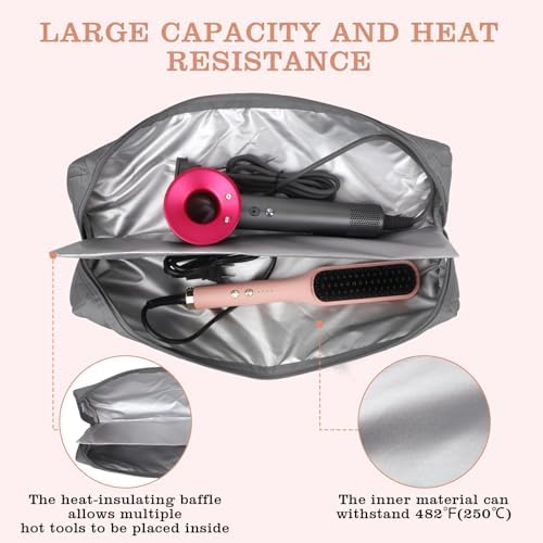Suafrnut Large Heat Resistant Hot Hair Tools Organizer Bag(17.7" x 3.9") - Image 4