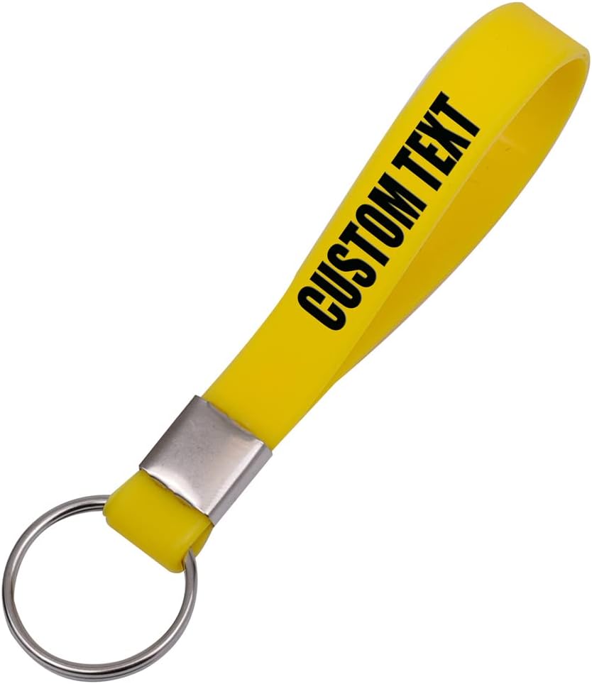 50 Custom Keychains Silicone Personalized Keyrings Customized Bulk for Events, Awareness, Motivation Customizable