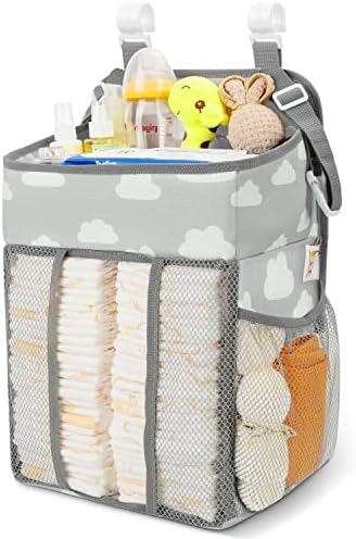Maliton Hanging Diaper Caddy Organizer Hold 50+ Diapers(Gray Cloud) by Maliton