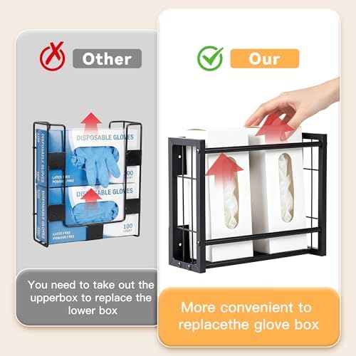 2 Pack Magnetic Glove Box Holder Holds 4 Boxes, Wall & Fridge Mount - Image 4