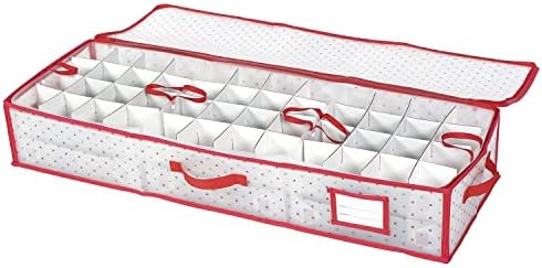 Sattiyrch Plastic Christmas Ornament Storage Box with Trays,Customizable Dividers, Dust-Proof Durable Ornament Organizer Holder,Christmas Storage Containers,Holds 96 x 3 Ornaments - Image 7