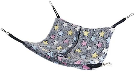 Niteangel Hanging Hammock Nap Sack Swing Bag Pet Sleeper for Ferret Rat Sugar Glider and Other Small Animals (Blue, Star) - Image 3
