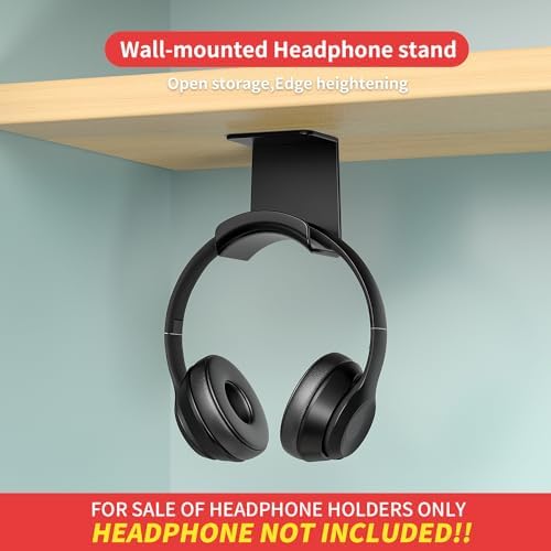Game Headphone Stand for Desk Mini Headphone Hanger Holder with Strong Adhesive Game Headset Stand Headphone Holder-Under Desk… - Image 5