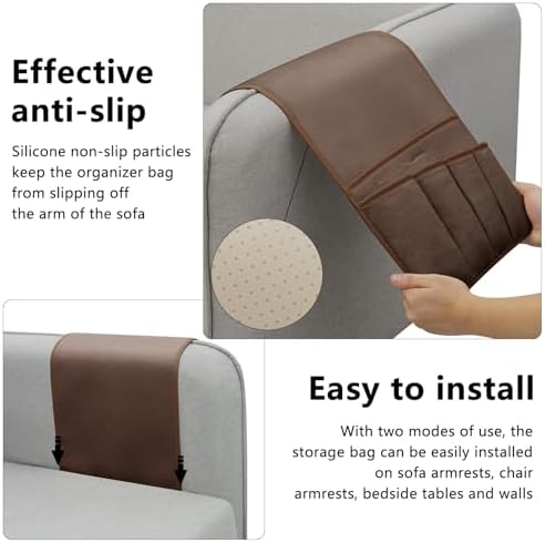 Remote Control Holder for Armchair Caddy, Remote Holder with 5 Pockets - Image 6
