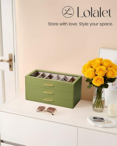 Lolalet Sunglasses Organizer Case for Women, Eyeglass Storage Holder - Image 2