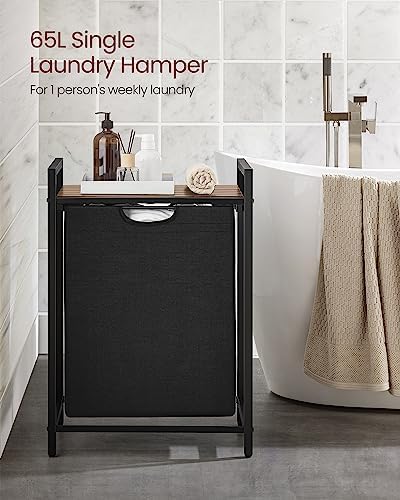 VASAGLE Laundry Hamper with Shelf, 1 Pull-Out Bag, 17.2 Gallons (65L) - Image 3