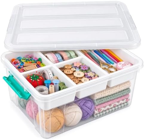EOENVIVS Craft Organizers and Storage Container Art Supply Organizer,17 QT by EasyCozyHomey