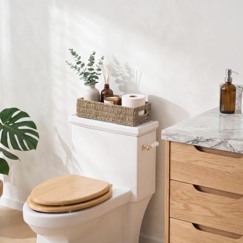 StorageWorks Wicker Seagrass Baskets, Toilet Basket Tank Topper - Image 6