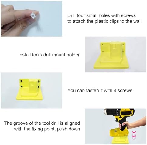 10 Pack Tool Holder Compatible with Ryobi 18V Wall Mount Plastic - Image 4