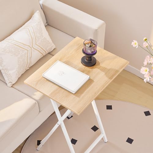 HOOBRO Folding TV Tray Tables, Set of 4 TV Trays with Storage Rack - Image 6
