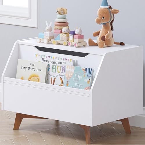 UTEX Kids Toy Box, Toy Chest with Bookshelf, Kids Storage Organizer Bench by UTEX