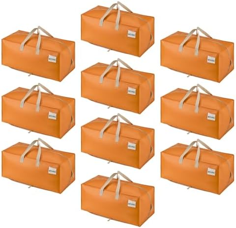 VENO 10 Pack Heavy Duty Moving Bags with Backpack Straps, Zippers & Handles, Extra Large Packing Bags for College Dorm Essentials, Moving Supplies Alternative to Cardboard Moving Boxes by Veno