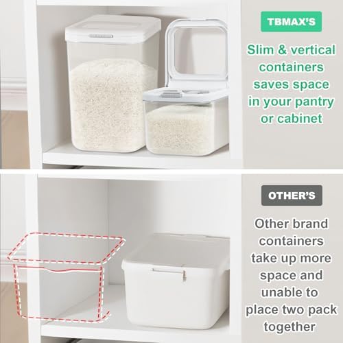 Rice Flour Storage Container 10-12 Lbs, Airtight Dry Food Container & Scoop - Image 4