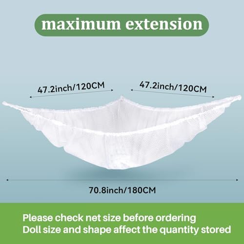 MAQIHAN Stuffed Animal Net or Hammock - Storage Ideas for Plushies, Teddy Bears, and Toys - Corner Organizer Holder (Medium) (Pack of 2) - Image 2