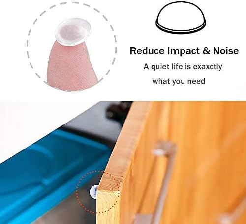 Small Door Bumpers Self-Adhesive Clear Rubber Feet Tiny Bumpons 1/4" Diameter X 1/16" Thick 100 Pack… - Image 3