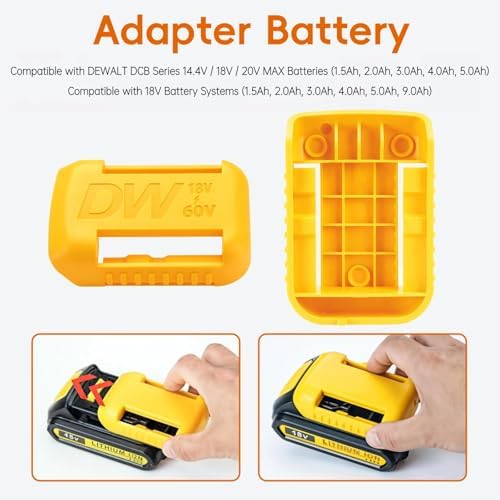 Tool Holders and Battery Mounts Compatible with Dewalt 20V and 60V, Heavy-Duty ABS Wall Organizer Rack with Screws, Drill and Battery Holder Mount for Garage, Workshop, Job Site (20 Pack) - Image 5