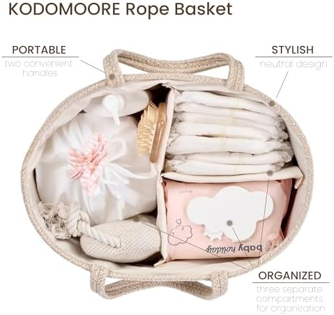 Diaper Caddy Organizer, Gift Basket for Baby Shower, Newborn Essentials - Image 4
