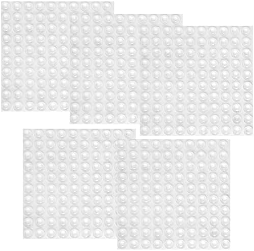 Clear Rubber Feet Adhesive Door Bumpers Pads Sound Dampening Cabinet Buffer Pads, 8.5 by 2.5 mm (500) by llxieym