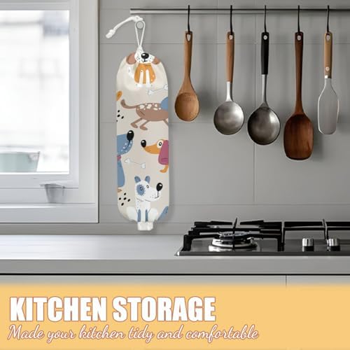Dog Plastic Bag Holder, Dog Lover Gifts Wall Mount Grocery Bag Holder - Image 5
