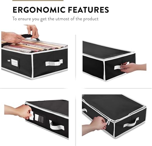 ZOBER Wrapping Paper Storage, Gift Wrapping Organizer Storage, Black/White - Image 5