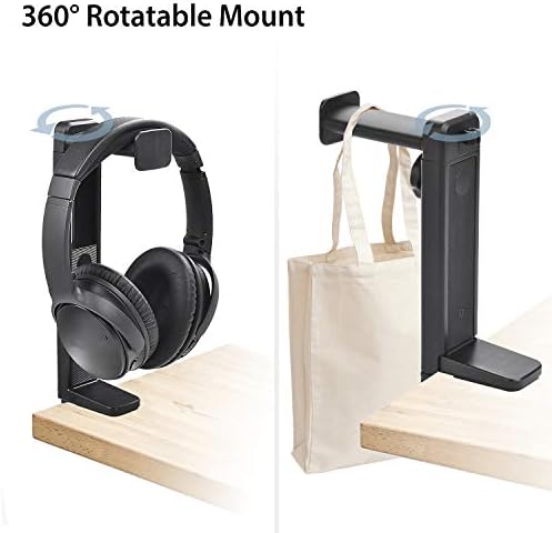 NEETTO HS906 Headphone Stand & Hanger 2 in 1, Above & Under Desk - Image 3