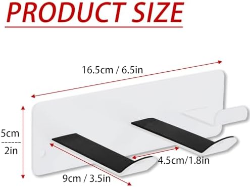 Hair Dryer Holder Wall Mount, Universal Hair Dryer Hanger for Bathroom/Bedroom/Barbershop, 304 Stainless Steel Organizer with 3M Adhesive, No Drilling Space Saver (White) - Image 3