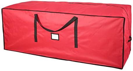 Sattiyrch Christmas Tree Storage Bag,Fits Up to 9 ft Tall Artificial Tree,Heavy Duty 600D Canvas Red Christmas Tree Storage Container with Sleek Dual Zipper and Durable Handles by Sattiyrch