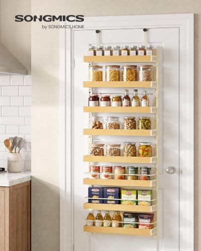 SONGMICS 8-Tier Over the Door Pantry Organizer, Adjustable Spice Rack - Image 2