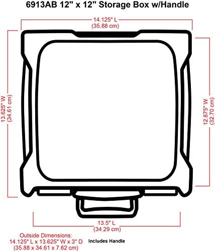 ArtBin 6913AB Portable Art & Craft Organizer with Handle, Holds Up to 12" x 12" Paper, [1] Plastic Storage Case, Clear - Image 3