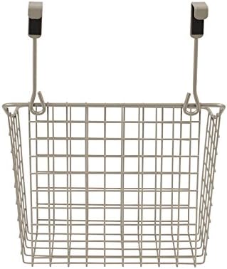 Spectrum Hanging Baskets for Organizing (Large, Satin Nickel) - Grid Over the Cabinet Wire Basket for Kitchen or Bathroom - Door Hanging Storage Organizer for Cleaning Supplies, Washcloths, & Towels - Image 6
