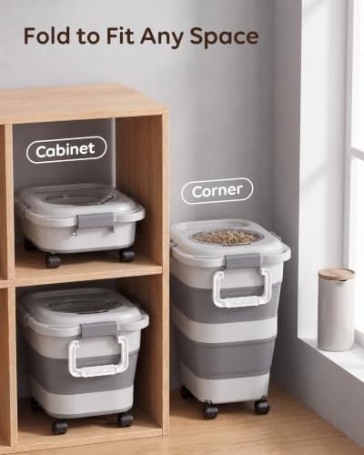 Collapsible Dog Food Container for 10-25 lbs, Airtight Storage Bin - Image 5