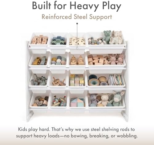 Humble Crew Kids Toy Organizer with 16 Bins, 4 Tier Storage for Playroom - Image 4
