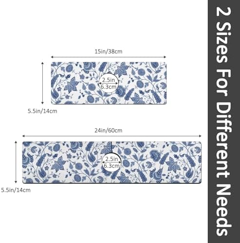 15" X 5.5" Kitchen Sink Splash Guard Faucet Mat Floral Super Absorbent Fast Drying Faucet Guard & Draining Mat Sink Splash Guard Behind Faucet for Kitchen, Bathroom - Image 2