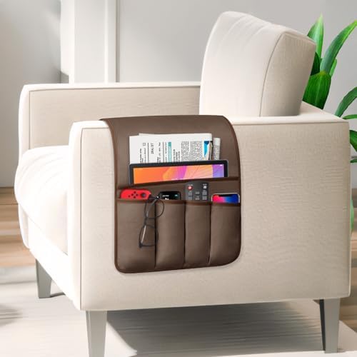 Remote Control Holder for Armchair Caddy, Remote Holder with 5 Pockets - Image 2
