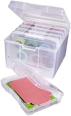 ArtBin 6947ZZ Photo & Craft Organizer Set, Large Box with [5] Plastic Storage Cases Inside, Clear by ArtBin