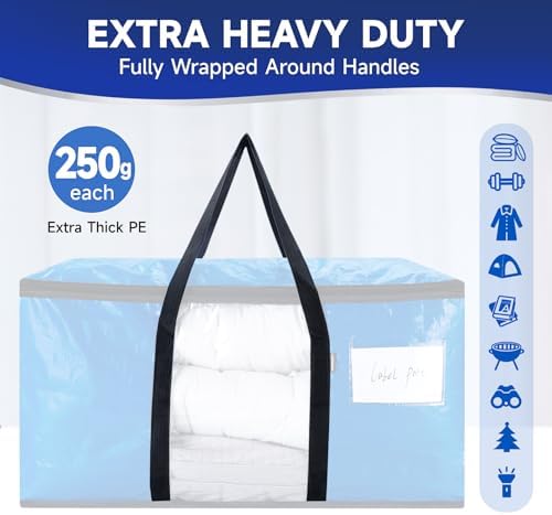 CONGREGATE Blue Moving Storage Bags, 97L, 8-Pack - Image 5