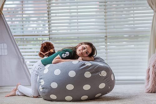 WEKAPO Stuffed Animal Storage Bean Bag Chair Cover for Kids - Image 6