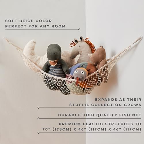 3 Sprouts Stuffed Animal Hammock, Includes Anchors & Hooks - Image 3