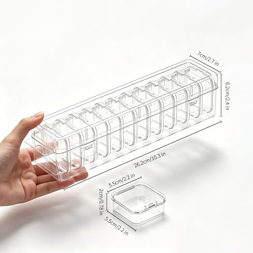 Bead Organizer Box, 13 Pcs Compartments Clear Plastic Storage Containers Set for Bracelet Making DIY, Jewelry, Small Parts - Image 2
