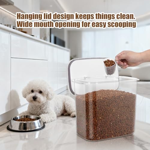 TBMax Dog Cat Food Storage Container 12-15 Lbs with Easy-Carrying Handles, Stackable Pet Food Dog Treat Container with Pop Up Lids, Airtight Food Storage Bin for Kitchen Organization - Image 3