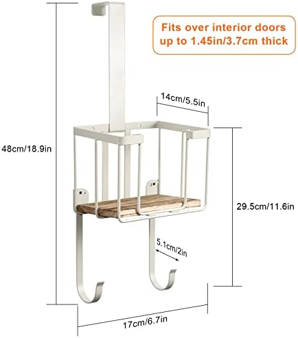 TJ.MOREE Over The Door/Wall Mount Ironing Board Hanger, Laundry Room Iron and Ironing Board Storage Holder, White - Image 6