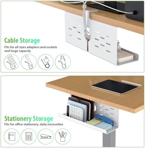 KEEGH 16 in Under Desk Cable Management Tray, Metal Cable Tary, 1 Pack - Image 4